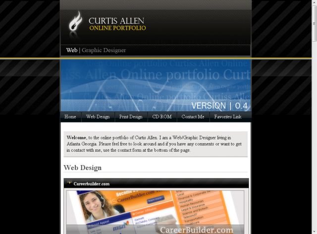 curtisaallen.com screenshot