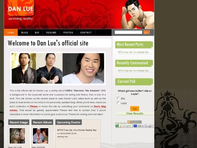 Dan Lue Official Website screenshot
