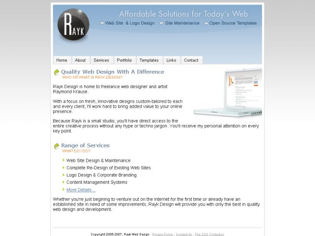 rayk web design screenshot