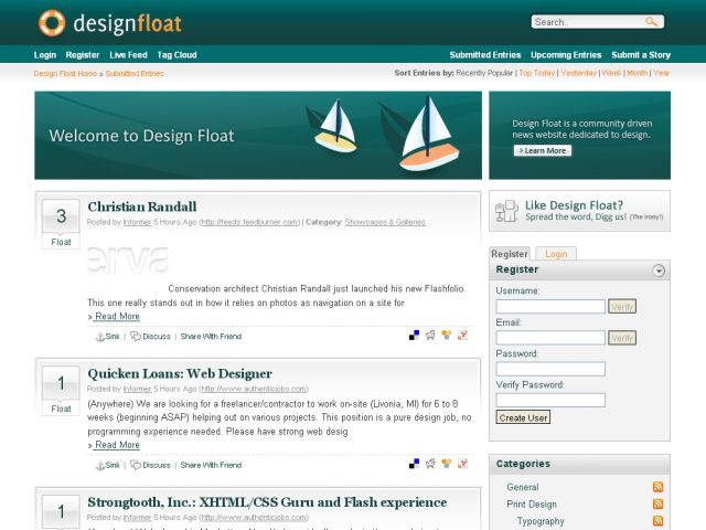 Design Float screenshot