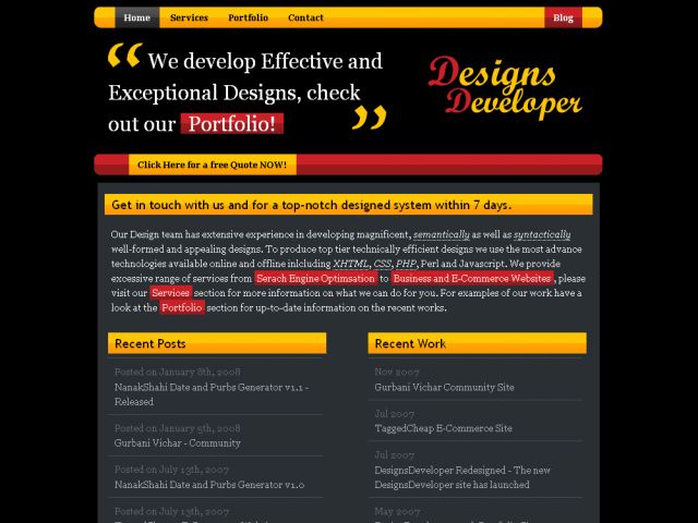 Designs Developer screenshot