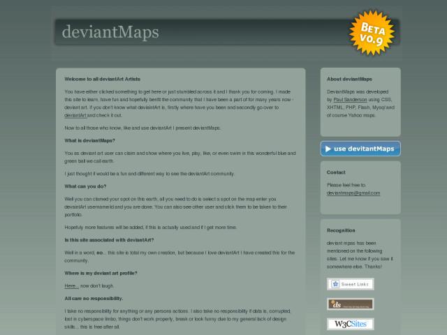 deviantMaps screenshot