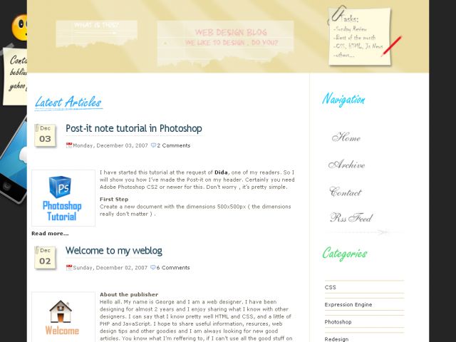 Web Design Blog screenshot