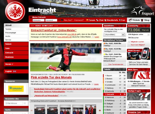 Eintracht Frankfurt screenshot