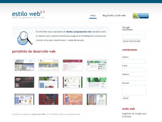 Estilo Web screenshot