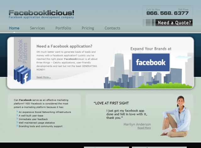Facebook Application Developer screenshot