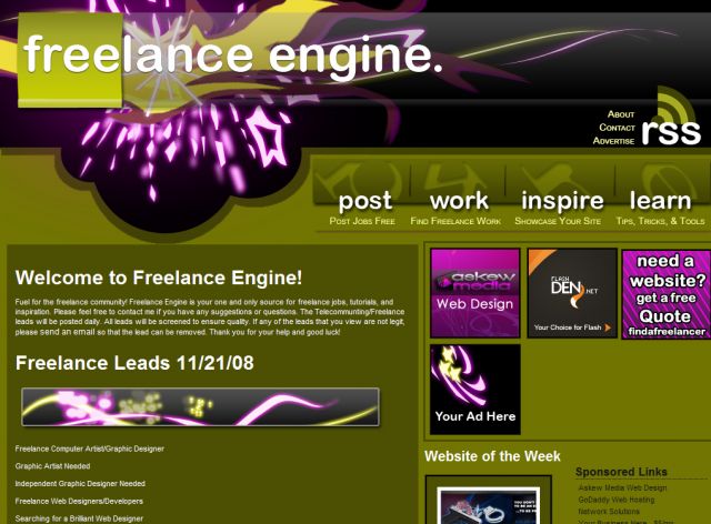 Freelance Engine screenshot