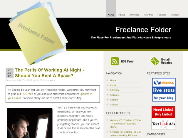 Freelance Folder screenshot