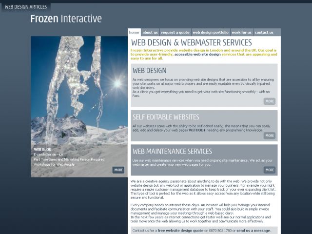 Frozen Interactive screenshot