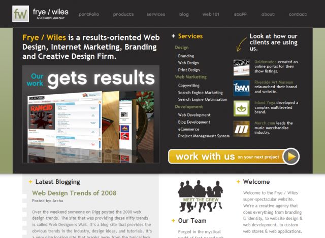 Frye Wiles Web Design screenshot
