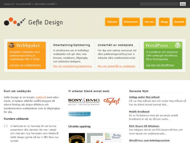 Gefle Design screenshot