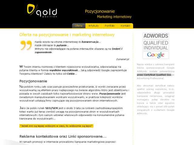 GoldPosition.pl screenshot