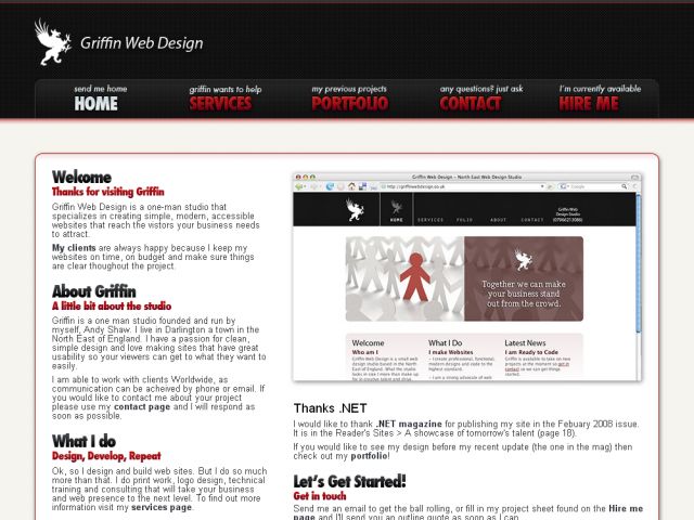 Griffin Web Design screenshot