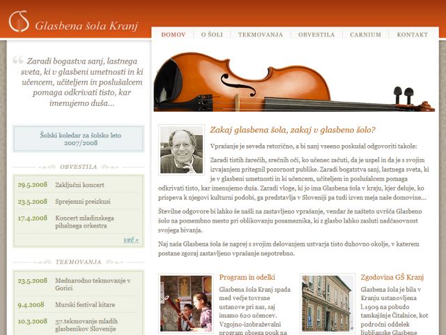 Music School Kranj screenshot