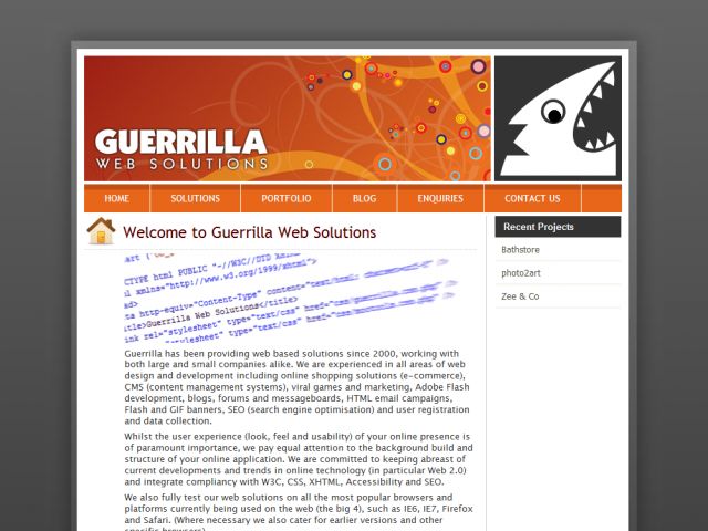 Guerrilla Web Solutions screenshot
