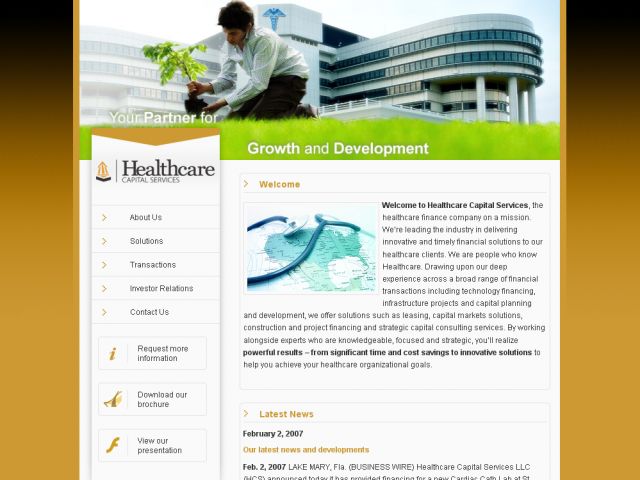 Healthcare Capital Services screenshot