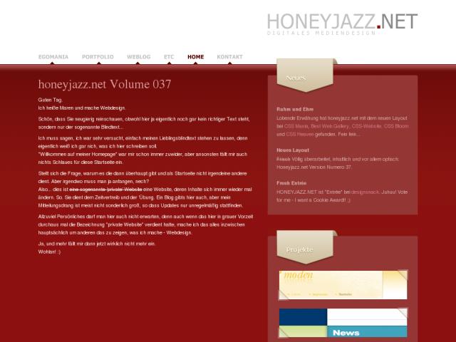 honeyjazz.net screenshot