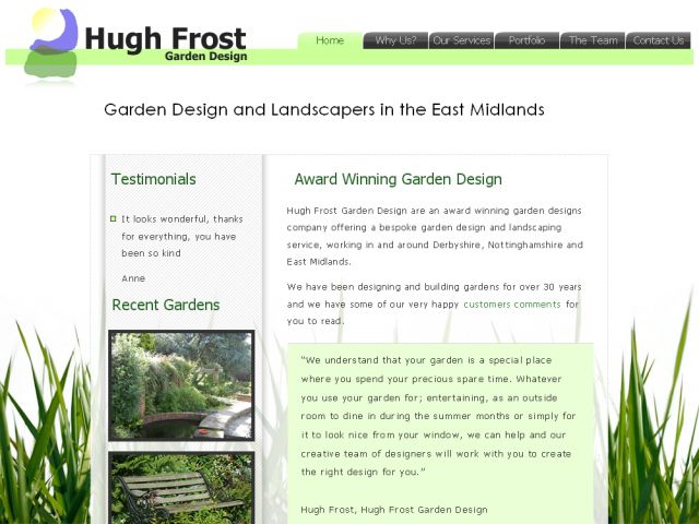 Hugh Frost, Garden Design screenshot