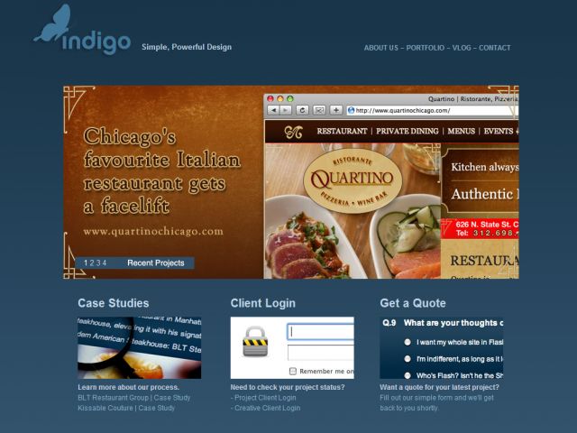 indigo design screenshot