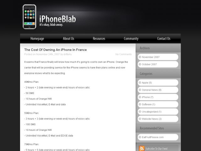 iPhoneBlab screenshot