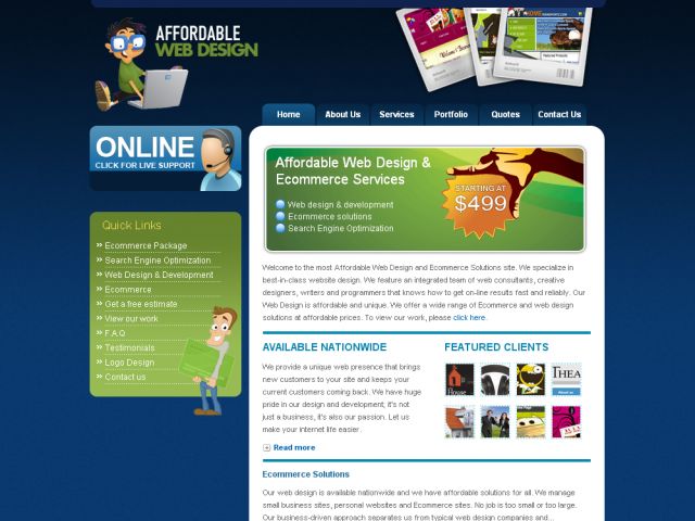 Affordable Web Design screenshot