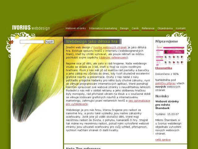 Ivorius webdesign screenshot