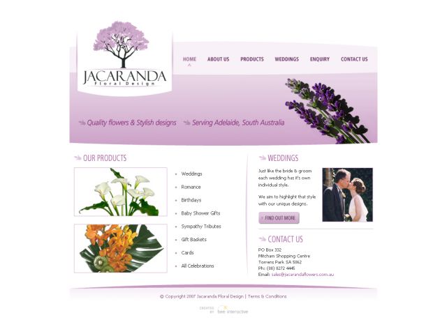 Jacaranda Floral Design screenshot