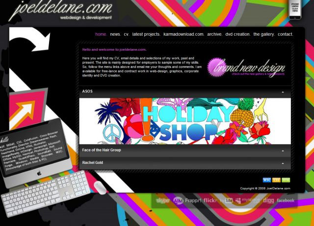 JoelDelane.com screenshot
