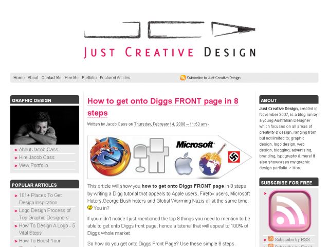 Just Creative Design screenshot