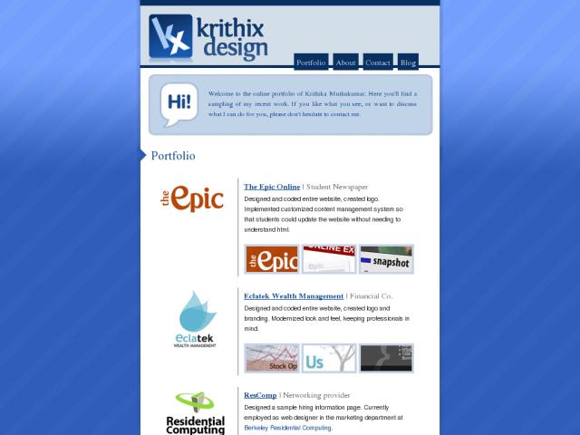 krithix design screenshot