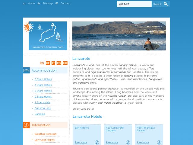 Lanzarote travel guide screenshot