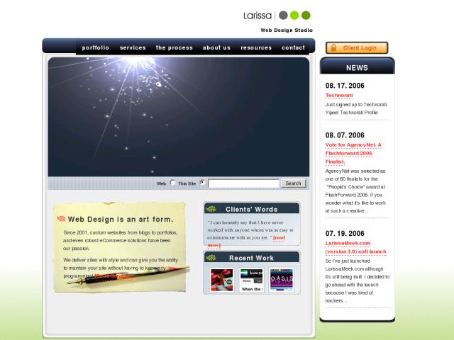 Larissa Web Design Studio screenshot