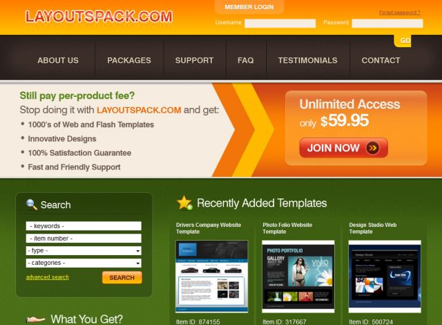 LayoutsPack.com screenshot