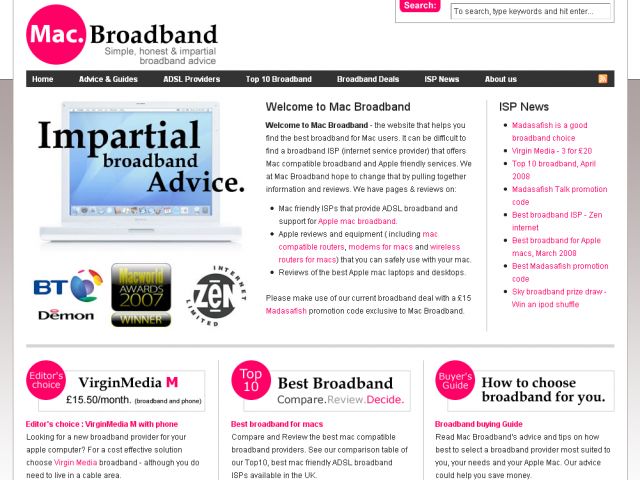 Mac Broadband screenshot
