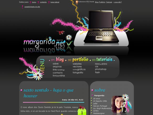 Margarida.net screenshot