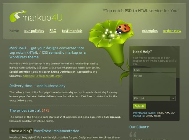 Markup4u.com screenshot