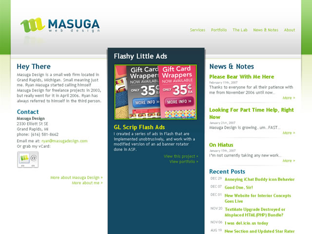 masuga design screenshot