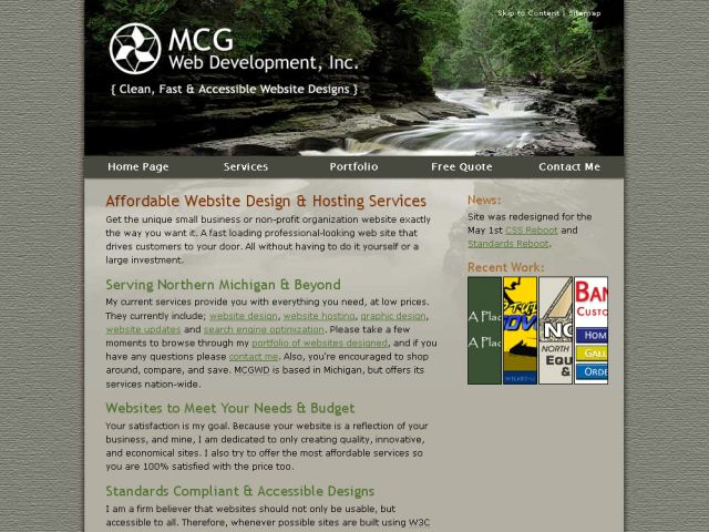 MCG Web Development screenshot