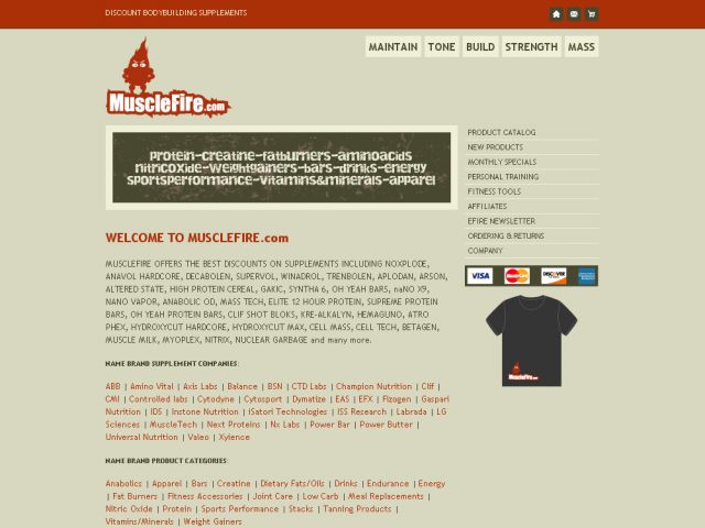 MuscleFire.com screenshot