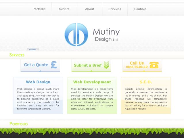 Mutiny Web Design screenshot