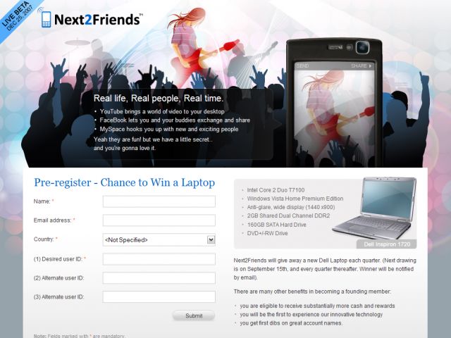 Next2Friends screenshot