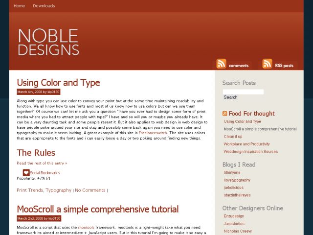 Noble Designs screenshot
