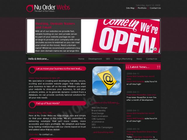 Nu Order Webs screenshot