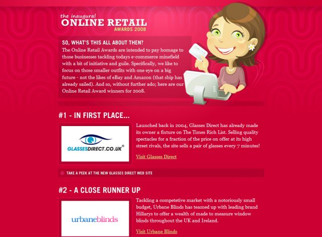 Online Retail Awards screenshot