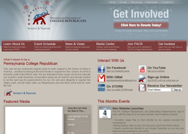 PA College Republicans screenshot