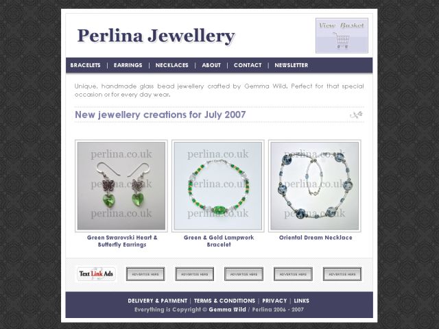 Perlina jewellery screenshot