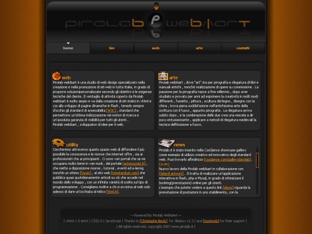 Pirolab WebArt screenshot