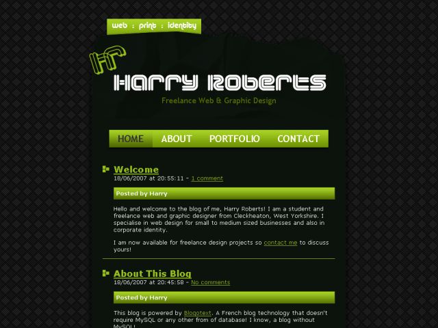 Harry Roberts Design screenshot