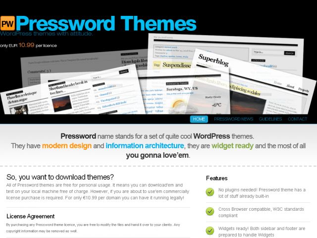 Pressword Themes screenshot