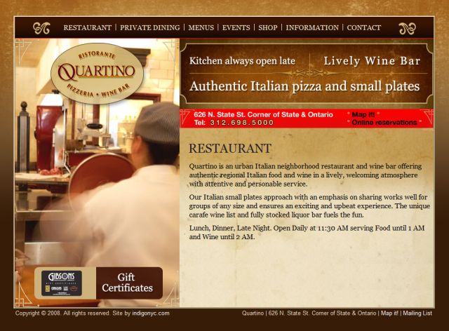 Quartino Restaurant screenshot